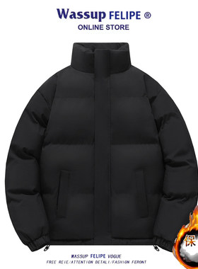 WASSUP FELIPE冬季美式韩版宽松面包服百搭立领保暖棉服外套-团购