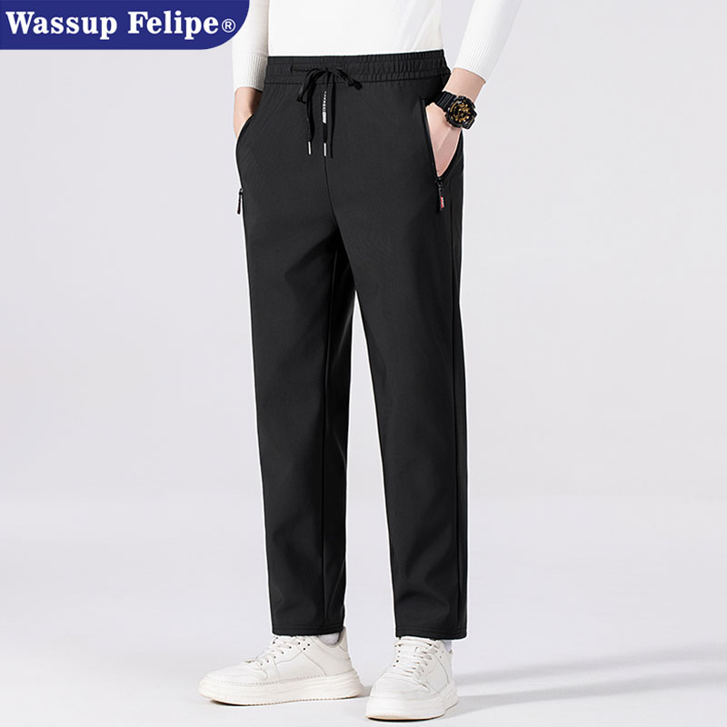 WASSUP休闲百搭加绒加厚休闲裤