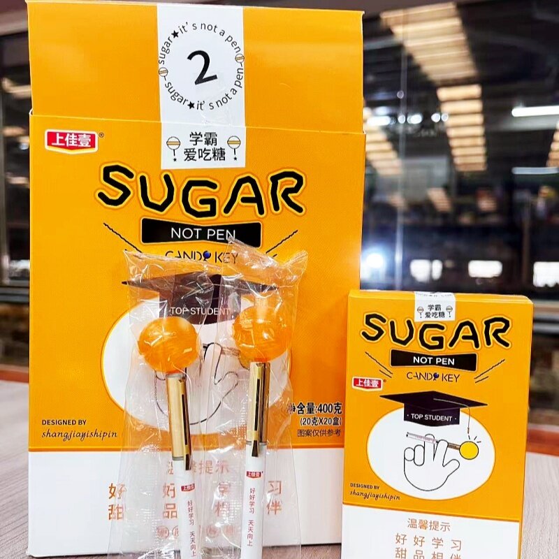 网红爆款创意钢笔口哨棒棒糖趣味校园学生新款糖果搞笑零食