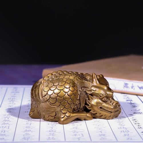 金蜗牛 铜手把件异兽镇纸精铜装饰品客厅玄关摆设礼品桌面小摆件