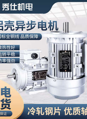 YY7112 7122 370 550W 单相220V铝壳电机 国S标全铜单相异步电动