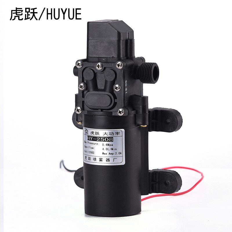 出水螺纹口12V伏电动喷雾器开关压力水泵隔膜自吸泵电机马达配件