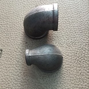 镀锌管件大小弯头90度 变径丝扣螺纹4分6分1寸变径异径大小弯头