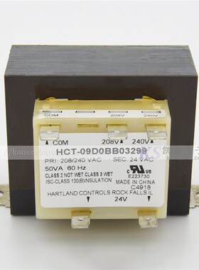 50VA 208V240V转24V HCT-09D0BB03 HCT-09D0AA UL暖通空调变压器