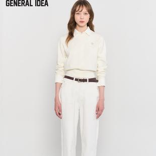 【现】General idea高腰直筒牛仔裤显瘦直筒裤日常休闲长裤女士春