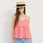 现 General idea英伦格纹吊带背心短款 格子可外穿宽松无袖 上衣