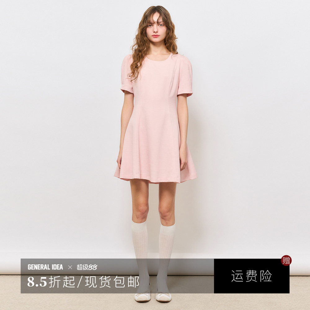 夏季清凉泡泡袖公主千金连衣裙