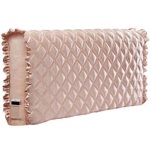 欧苏缦布艺床头罩实木床头套加厚欧式皮床1.5m防尘罩1.8床保护套