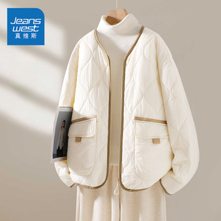 真维斯女款轻薄棉服秋冬季新款冬装小个子保暖棉袄棉衣超好看外套