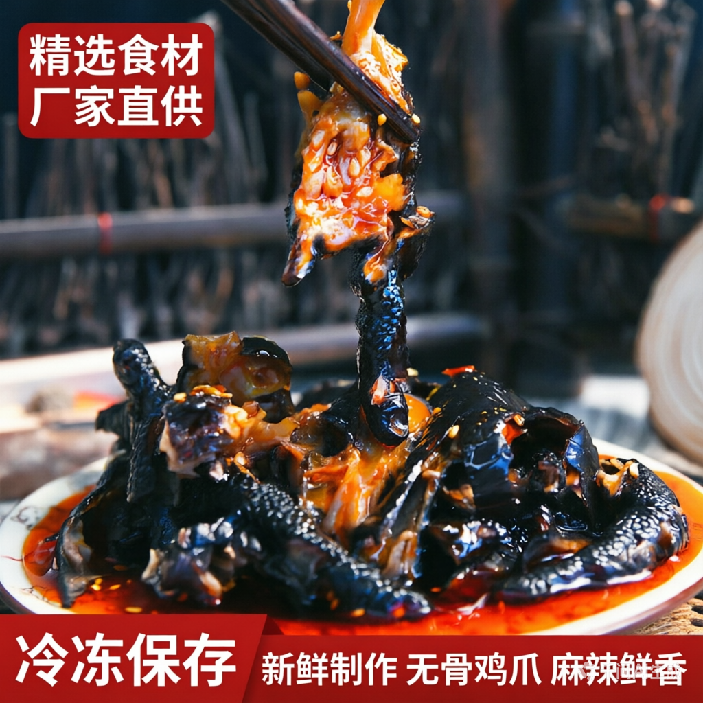 巴红兔无骨鸡爪麻辣230g真空包装
