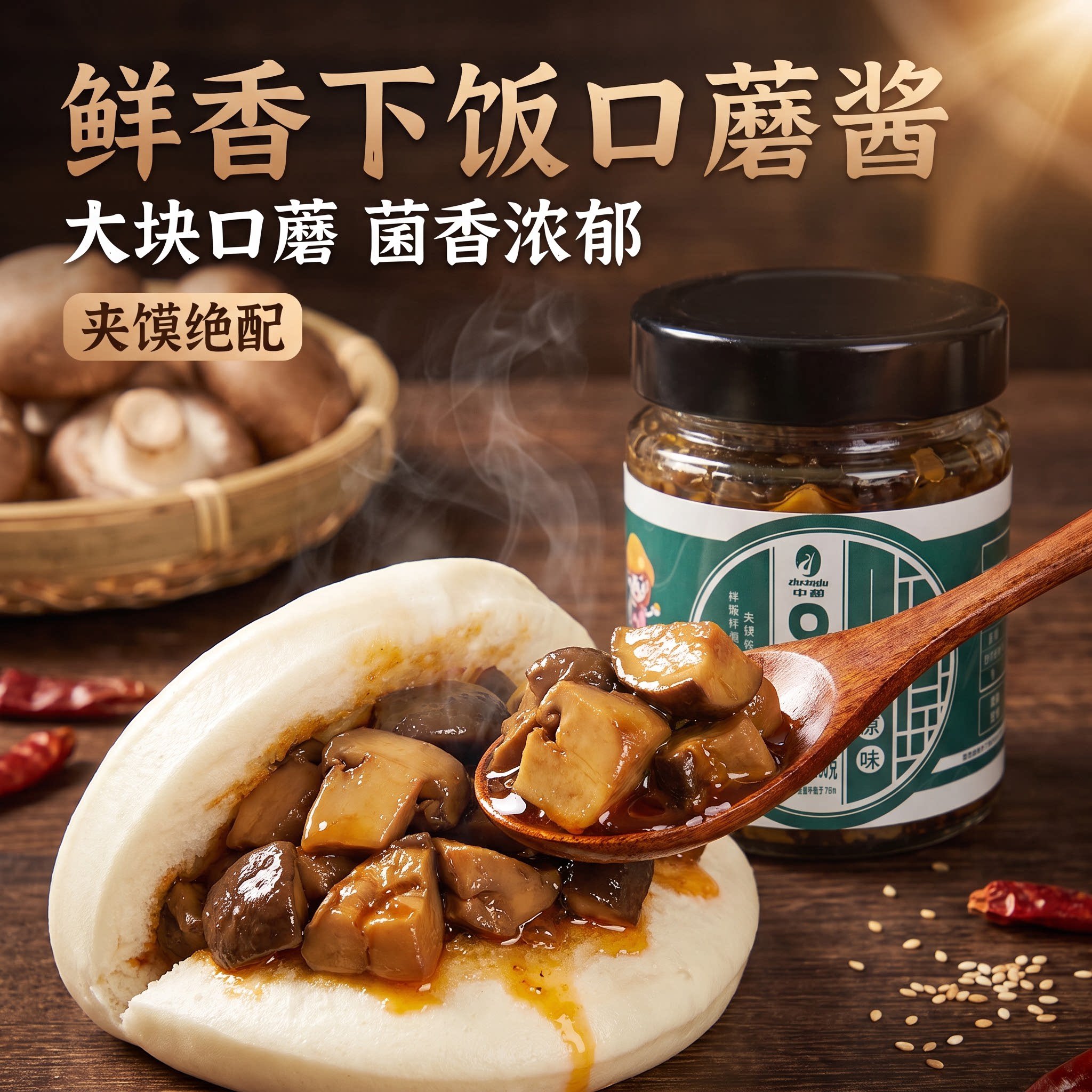 香菇酱蘑菇酱拌饭酱拌面酱牛肉酱
