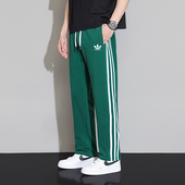 休闲裤 兰瑟姆三叶草2025春秋纯棉运动裤 三条杠平脚长裤 男士 女 卫裤