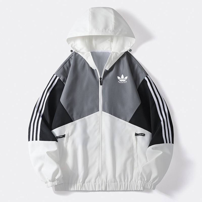 兰瑟姆三叶草2025秋季连帽冲锋衣外套男女三条杠夹克休闲运动风衣,运动服/休闲服装,运动茄克/外套,淘宝优惠券,粉丝福利购,淘宝优惠卷