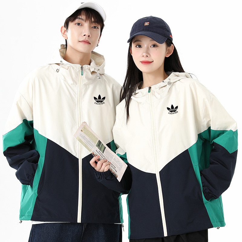 兰瑟姆三叶草春秋季运动户外冲锋衣外套男女同款防水防风薄款风衣