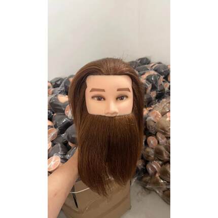 美发头模特头男士假人头短发可烫染全真发头模理发剪发专用公仔头