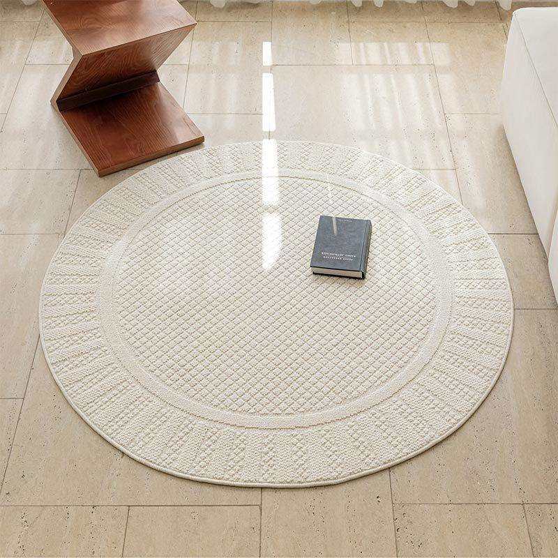 圆形防水抗污地毯纯色简约耐脏易打理客厅家用地毯高级卧室床边垫,居家布艺,地毯,淘宝优惠券,粉丝福利购,淘宝优惠卷