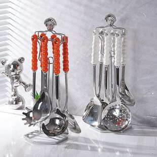 创意不锈钢厨具套装高颜值汤勺锅铲七件套家用炒菜铲子漏勺