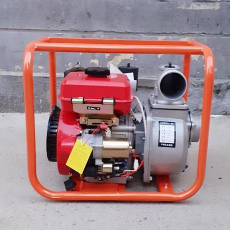 户外田园灌溉抽水机水池塘排水高压抽水机168柴油机电启动水泵