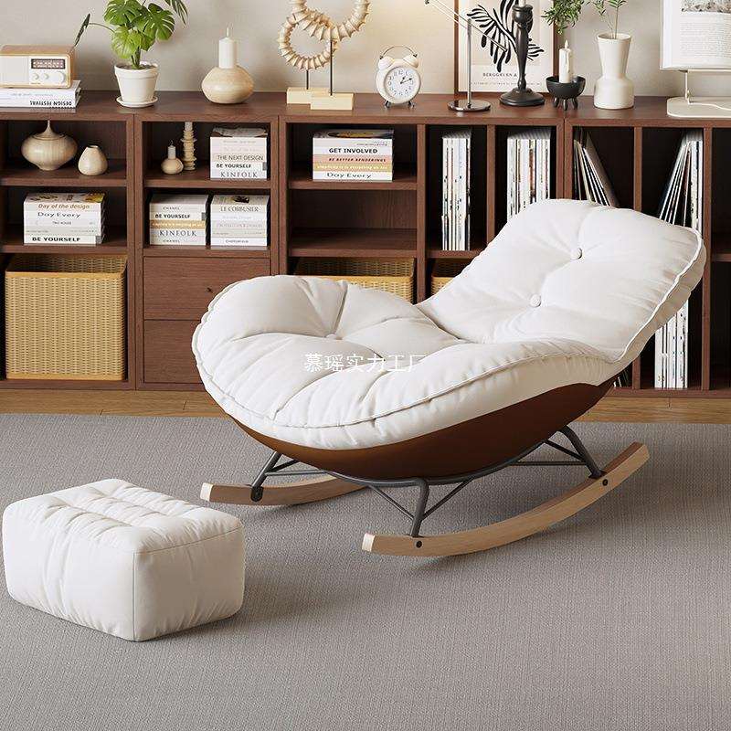 北欧单人沙发椅现代简约设计躺椅客厅阳台企鹅摇椅休闲懒人沙发