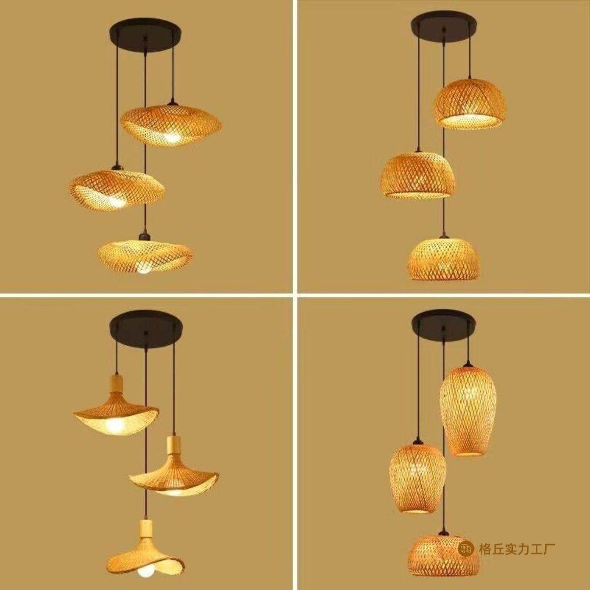 竹编复古吊灯创意酒店餐厅饭店卧室客厅灯笼复古藤编中式竹艺灯具,家装灯饰光源,智能吊灯,淘宝优惠券,粉丝福利购,淘宝优惠卷