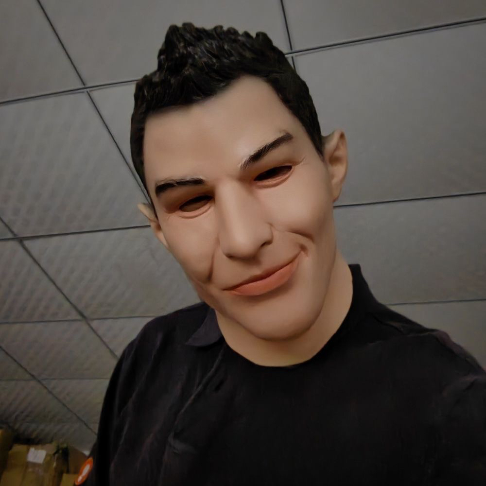 c罗梅西搞怪面具人脸装扮仿真派对演出球迷全脸头套cos足球明星