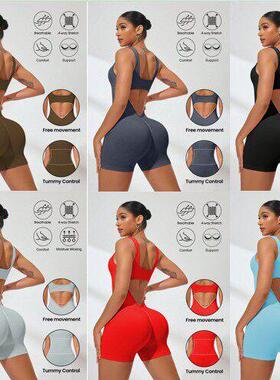 Women's Solid Color Ribbed Tank Romper, Casual Comfy Breatha