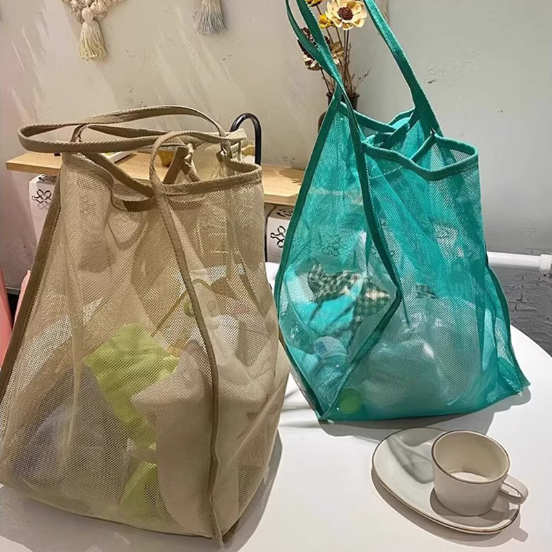 夏季沙滩包儿童收纳袋沙滩游泳收纳包海边沙滩袋网袋托特包整理袋