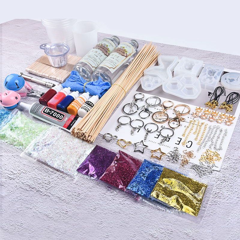 ab胶水晶滴胶小熊扇子相框吊坠手镯硅胶模具麻将手工diy材料套装,玩具/童车/益智/积木/模型,手工创意粘贴类,淘宝优惠券,粉丝福利购,淘宝优惠卷