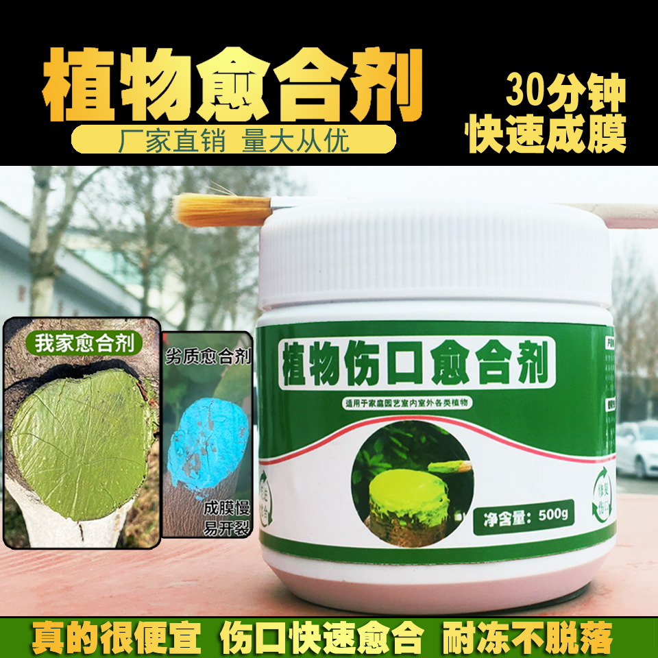 植物伤口创伤愈合剂涂抹膏涂补人工树皮果树盆栽移栽剪枝修剪大树 农用物资 树皮伤口愈合剂/涂膜剂 原图主图