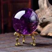 天然乌拉圭权杖紫水晶球原石摆件巴西梦幻深紫水晶球装 饰品礼物