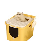 全封闭猫砂盆掀盖式 猫厕s所宠物隔臭厕所猫咪防外溅防带沙大号便