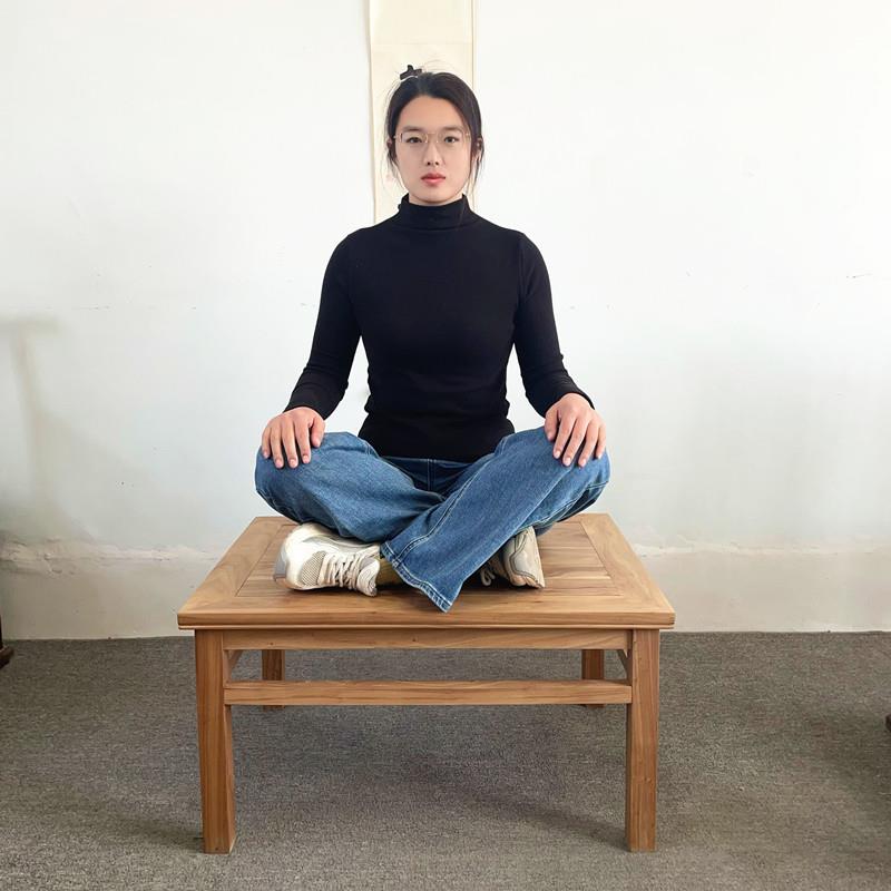 老榆木打坐凳禅凳打坐实木宽大新中式禅修凳新中式盘腿凳寺院禅凳