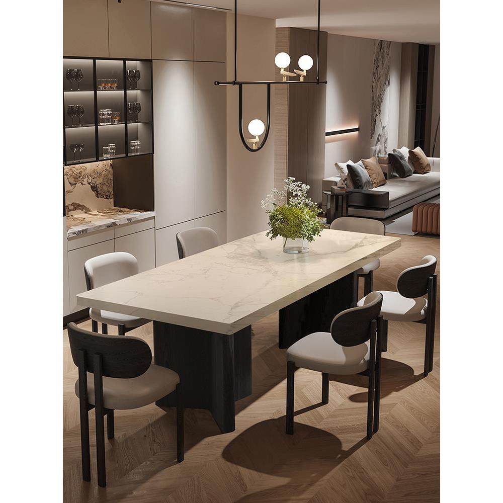 石板悬挂加厚大桌覆古简约现代长方形餐桌椅子组合茶几覆古风格实,住宅家具,岩板餐桌,淘宝优惠券,粉丝福利购,淘宝优惠卷