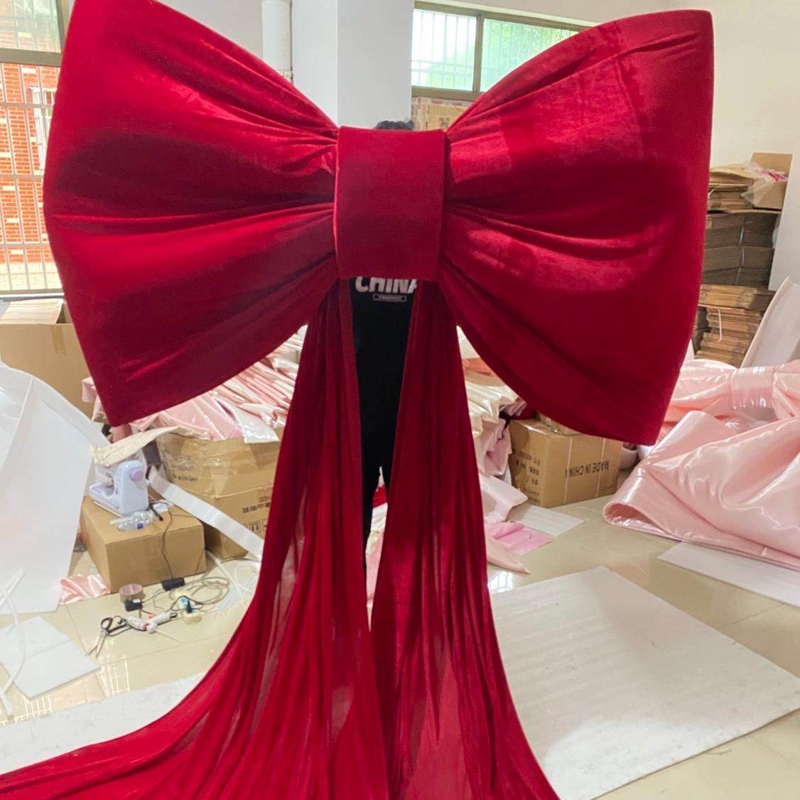 超大巨型蝴蝶结红丝绒门头店铺橱窗婚礼婚房布置摄影舞台背景装饰,节庆用品/礼品,婚房装扮用品,淘宝优惠券,粉丝福利购,淘宝优惠卷