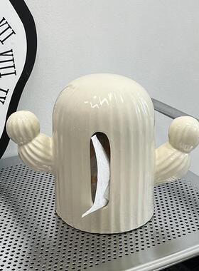 仙人掌纸巾盒高级感小众装饰品摆件客厅卧室房间改造家居用好物件