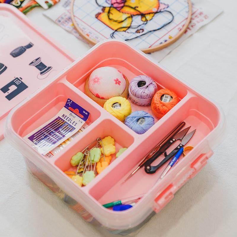 土耳其进口十字绣针线收纳盒缝纫针刺绣小工具分类整理箱双层家用,居家布艺,线盒,淘宝优惠券,粉丝福利购,淘宝优惠卷