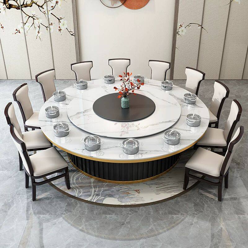 大圆桌中间转盘20人酒店电动餐桌餐饮店火锅桌带电磁炉桌子别墅桌,商业/办公家具,酒店桌椅,淘宝优惠券,粉丝福利购,淘宝优惠卷