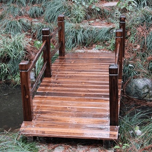 户外木桥碳化防腐景观园艺流水造景小桥木质实木小桥公园花园木桥