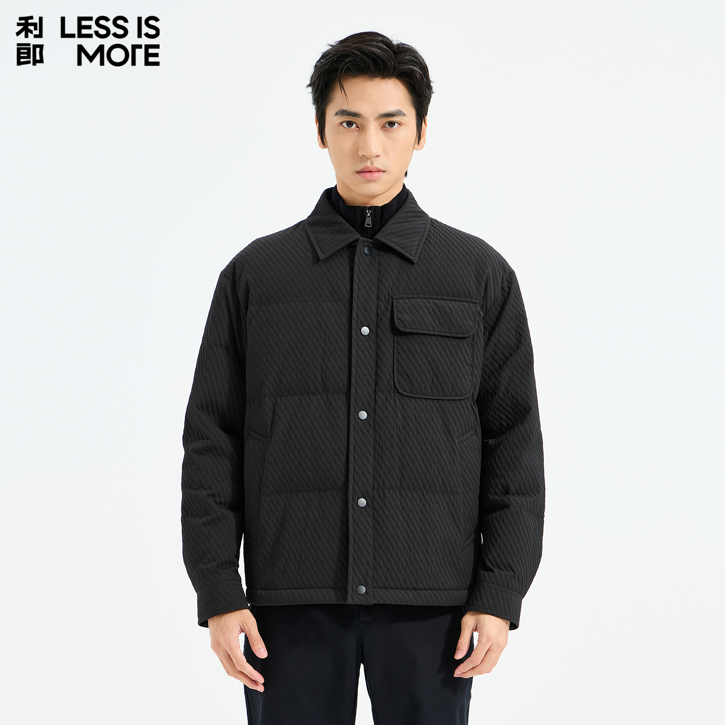 【斜纹肌理】利郎奥莱羽绒服2025冬季新款时尚休闲保暖抗寒外套男