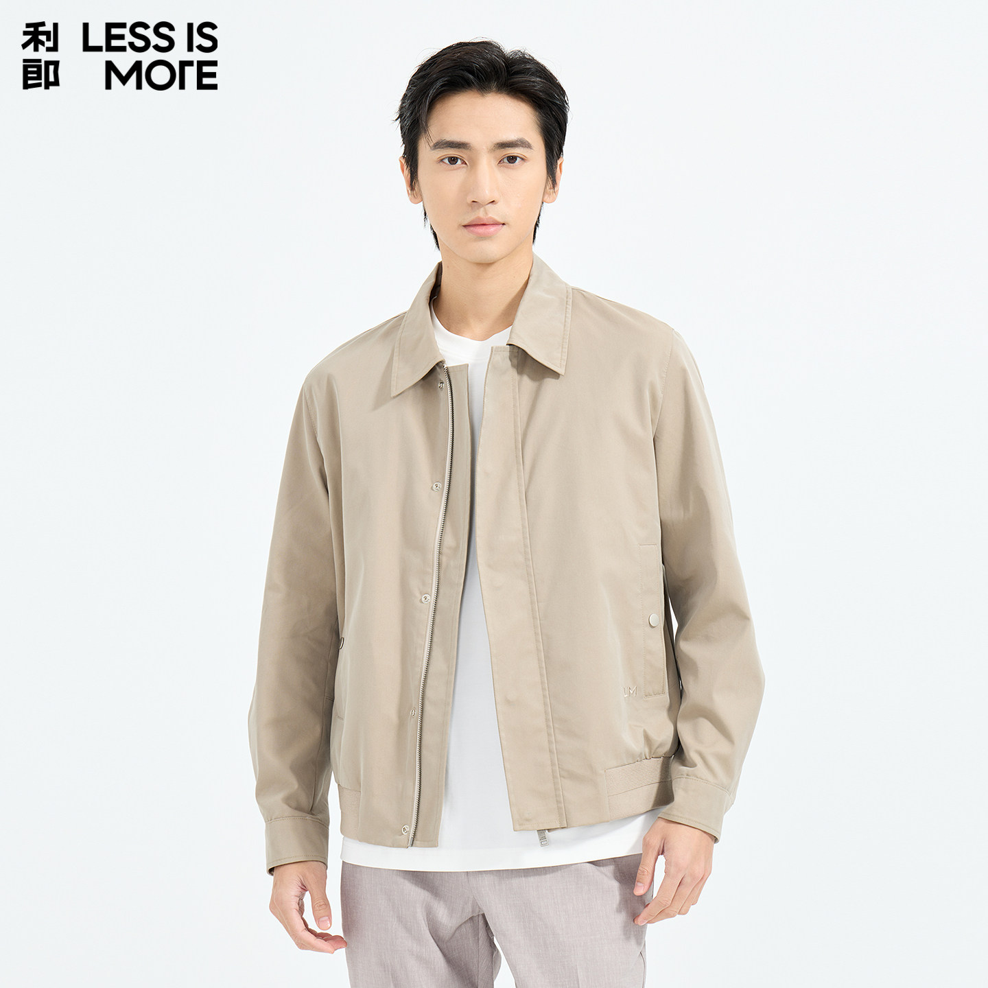 【商场同款】利郎奥莱夹克男2026春季新款翻领时尚商务休闲外套男
