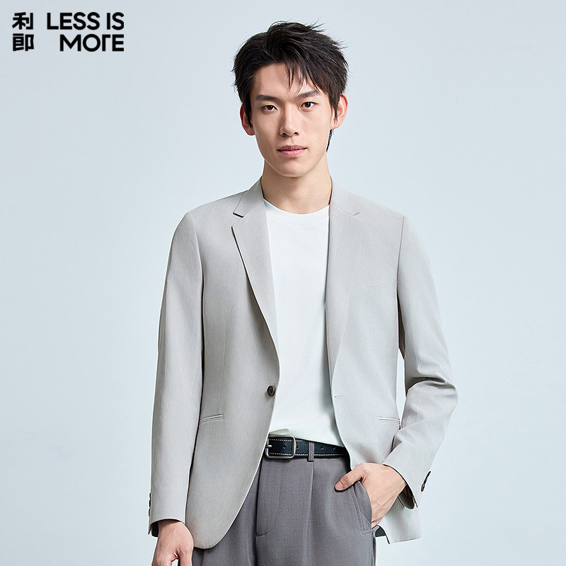 【肌理条纹】利郎奥莱单西2026春季新款时尚休闲百搭西装男士外套