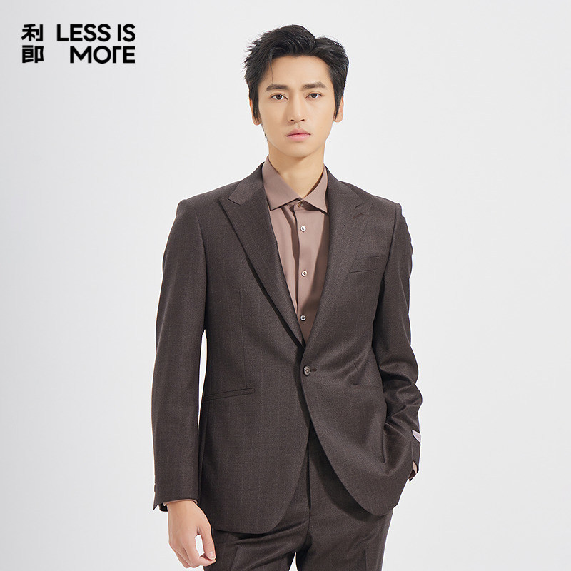 【商场同款】利郎奥莱西服套装2025青年商务秋季新款两件套西装男
