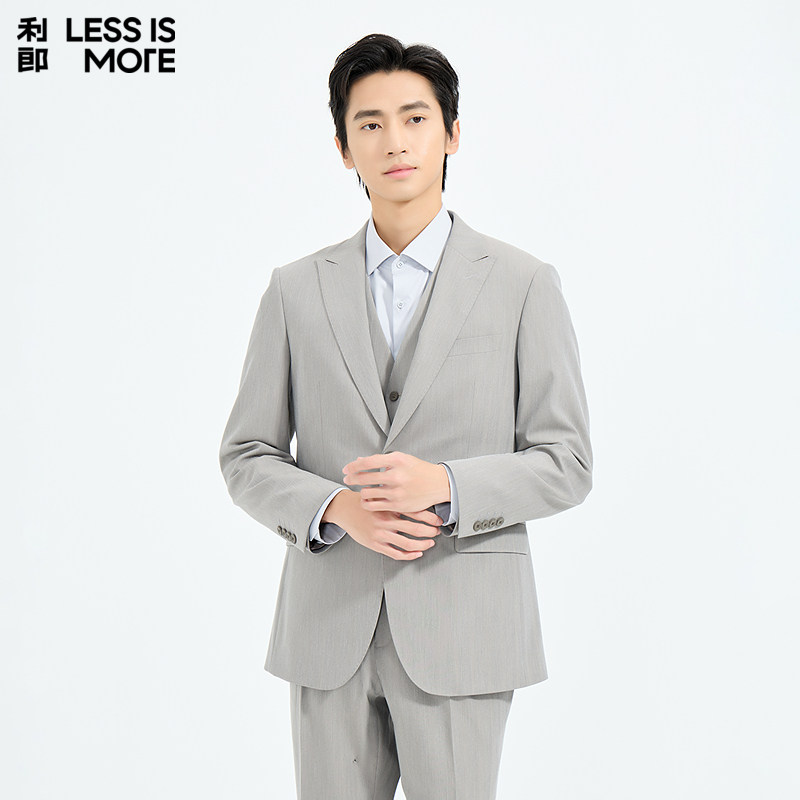 【商场同款】利郎奥莱西服套装2026春季新款三件套时尚修身西装男