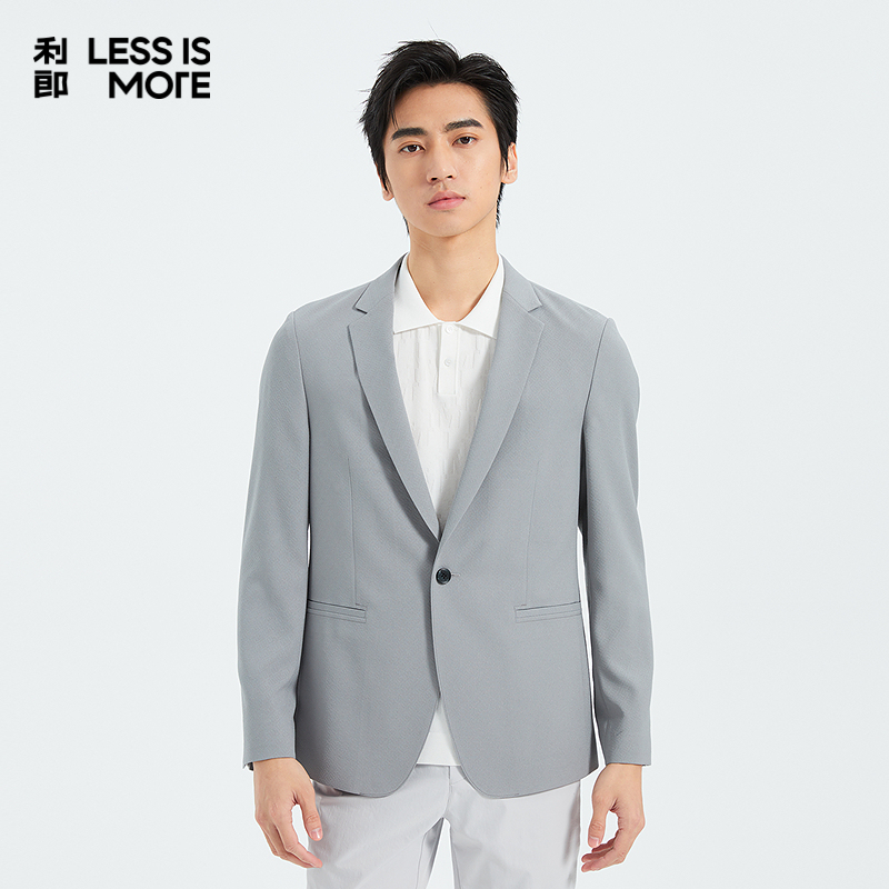 【压纹泡泡布】利郎奥莱单西2025秋新款时尚休闲西装外套A5CDX94