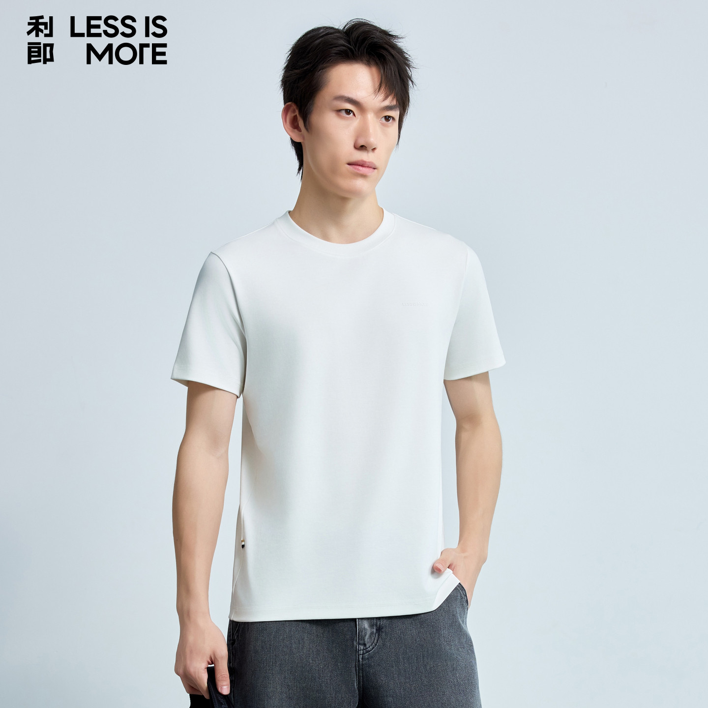 【桑蚕丝】利郎奥莱短袖t恤衫2026年夏季新款时尚休闲圆领短t男