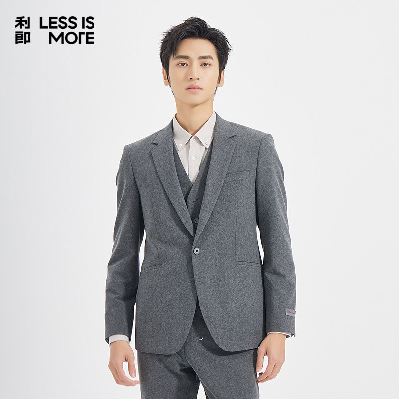 【商场同款】利郎奥莱西服套装2025青年商务秋季新款三件套西装男