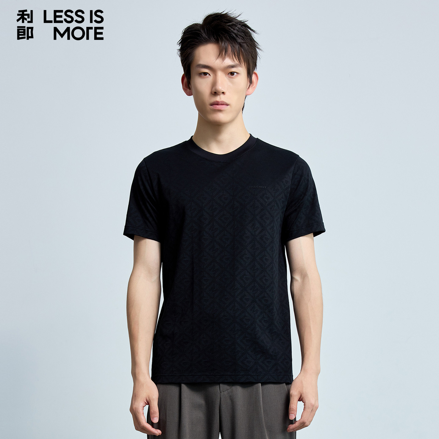 【桑蚕丝】利郎奥莱短袖t恤衫2026年夏季新款时尚休闲圆领短t男