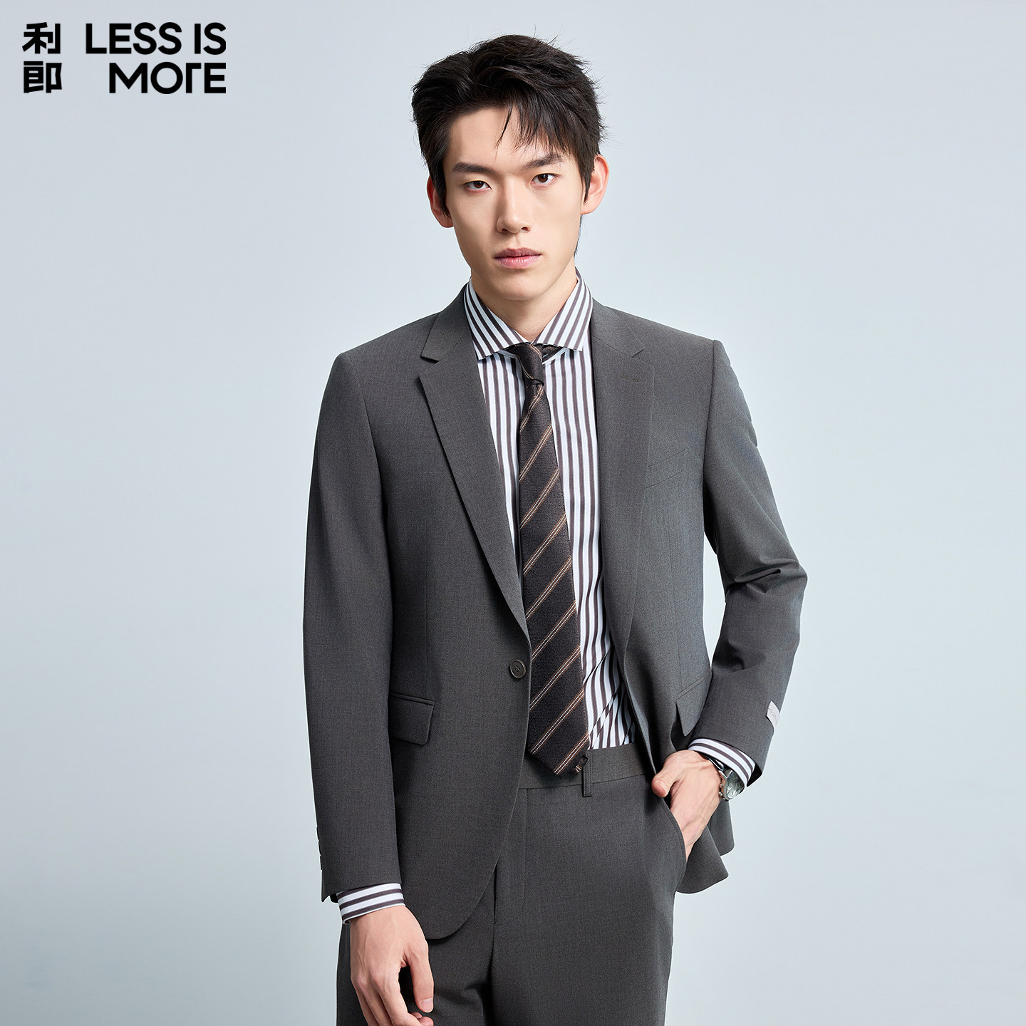 【双弹西服】利郎奥莱西服套装2026春季新款两件套时尚修身西装男