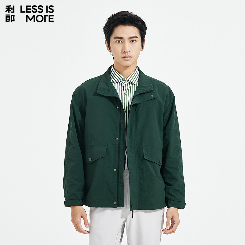【双重门襟】利郎奥莱夹克男2026春季新款翻领时尚商务休闲外套男