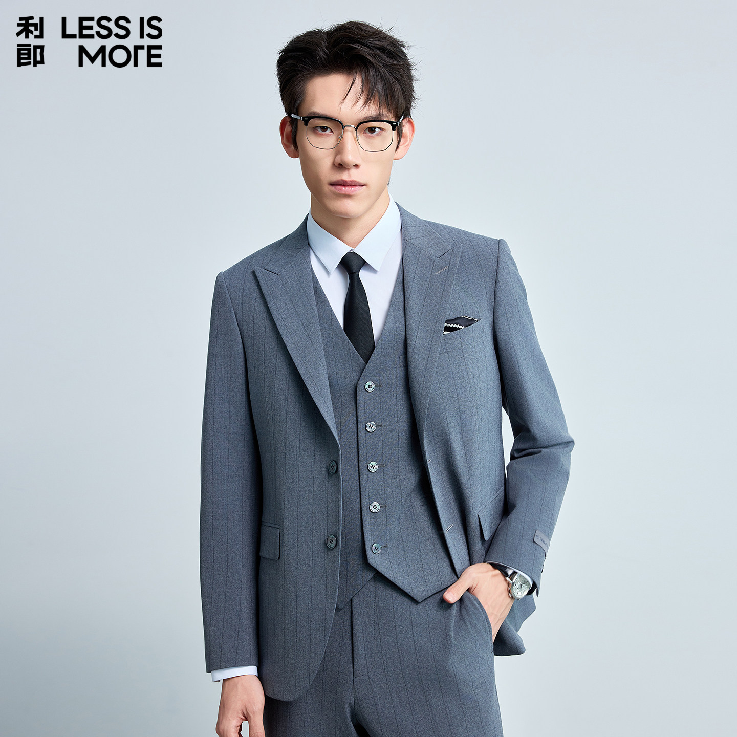 【双弹西服】利郎奥莱西服套装2026春季新款三件套时尚修身西装男